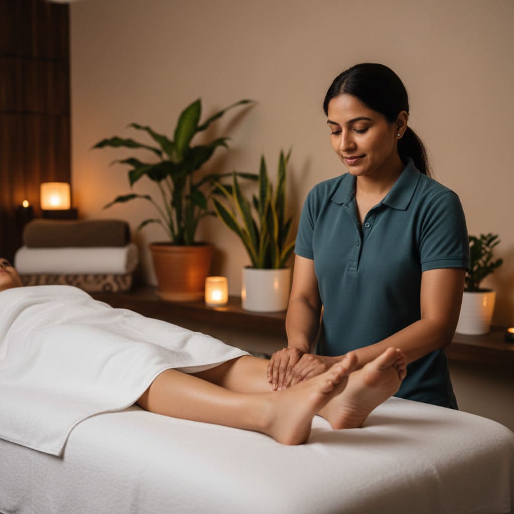 Professional home massage service in Indore - therapist providing relaxation massage