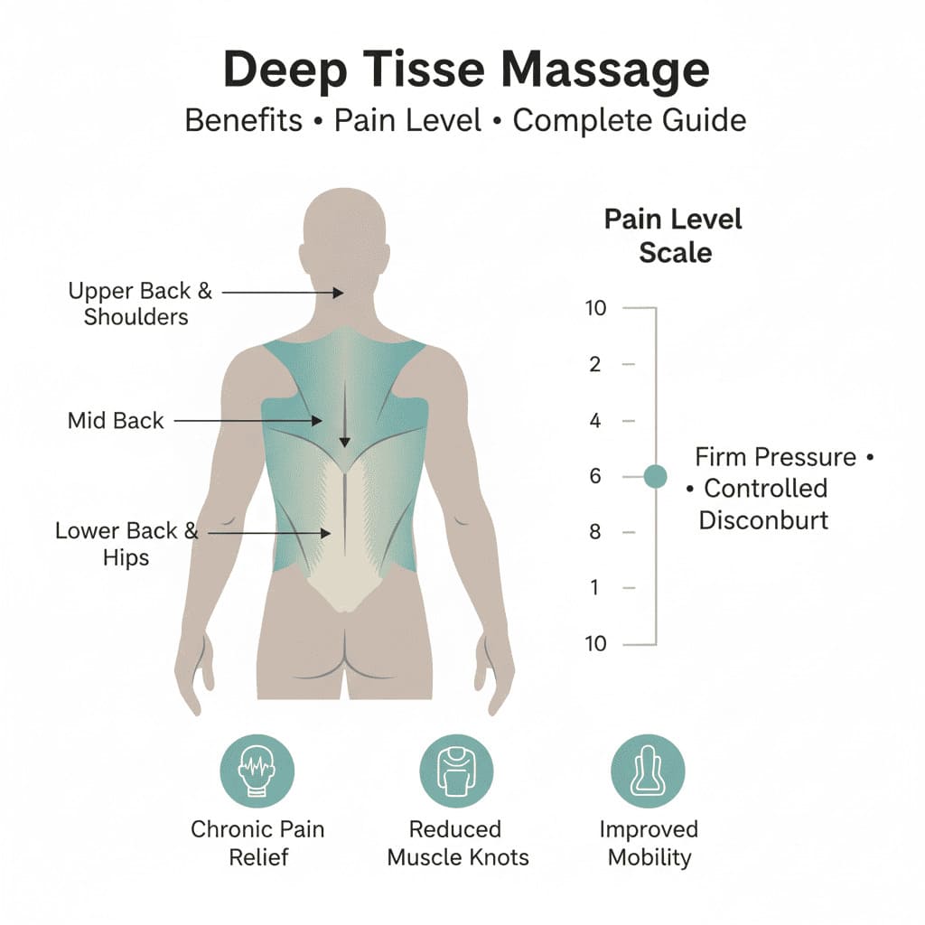 Deep tissue massage therapy targeting muscle tension and chronic pain