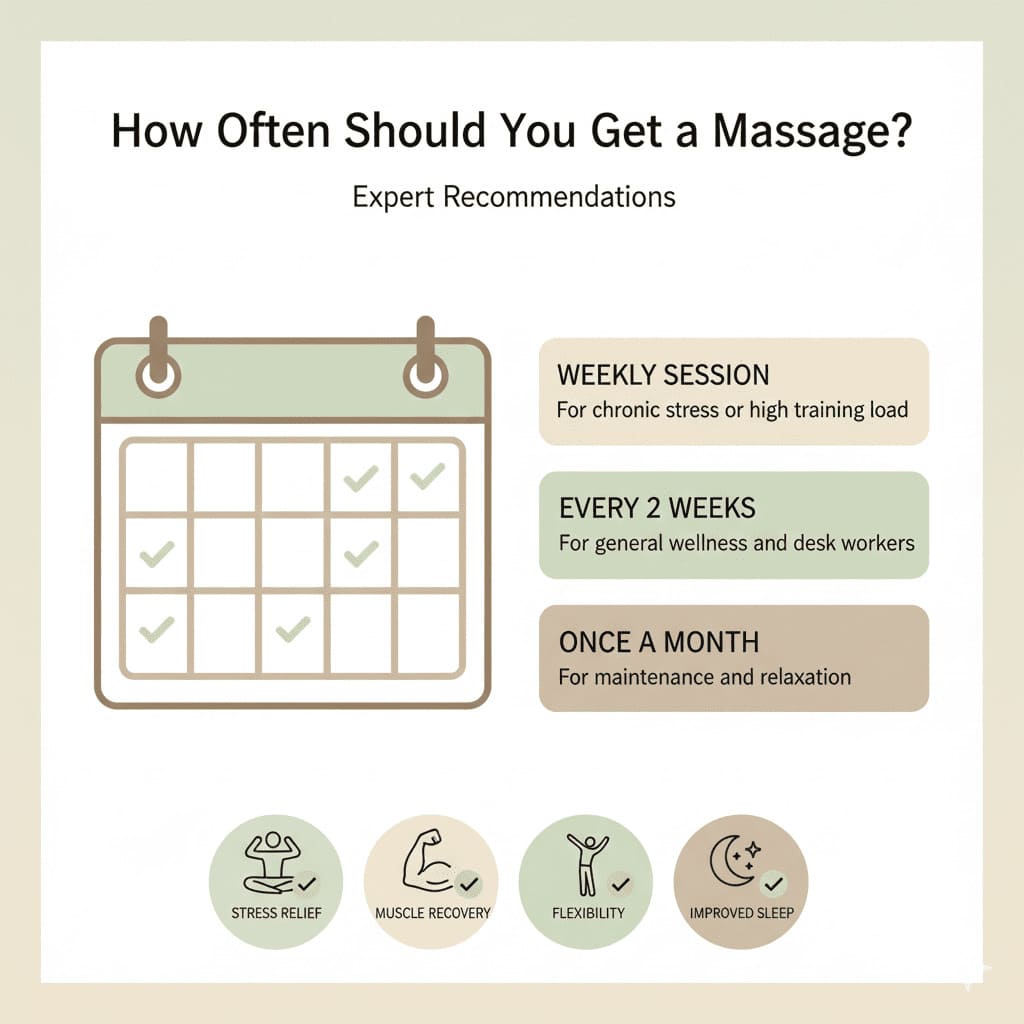 Calendar with massage appointments marked showing regular wellness routine