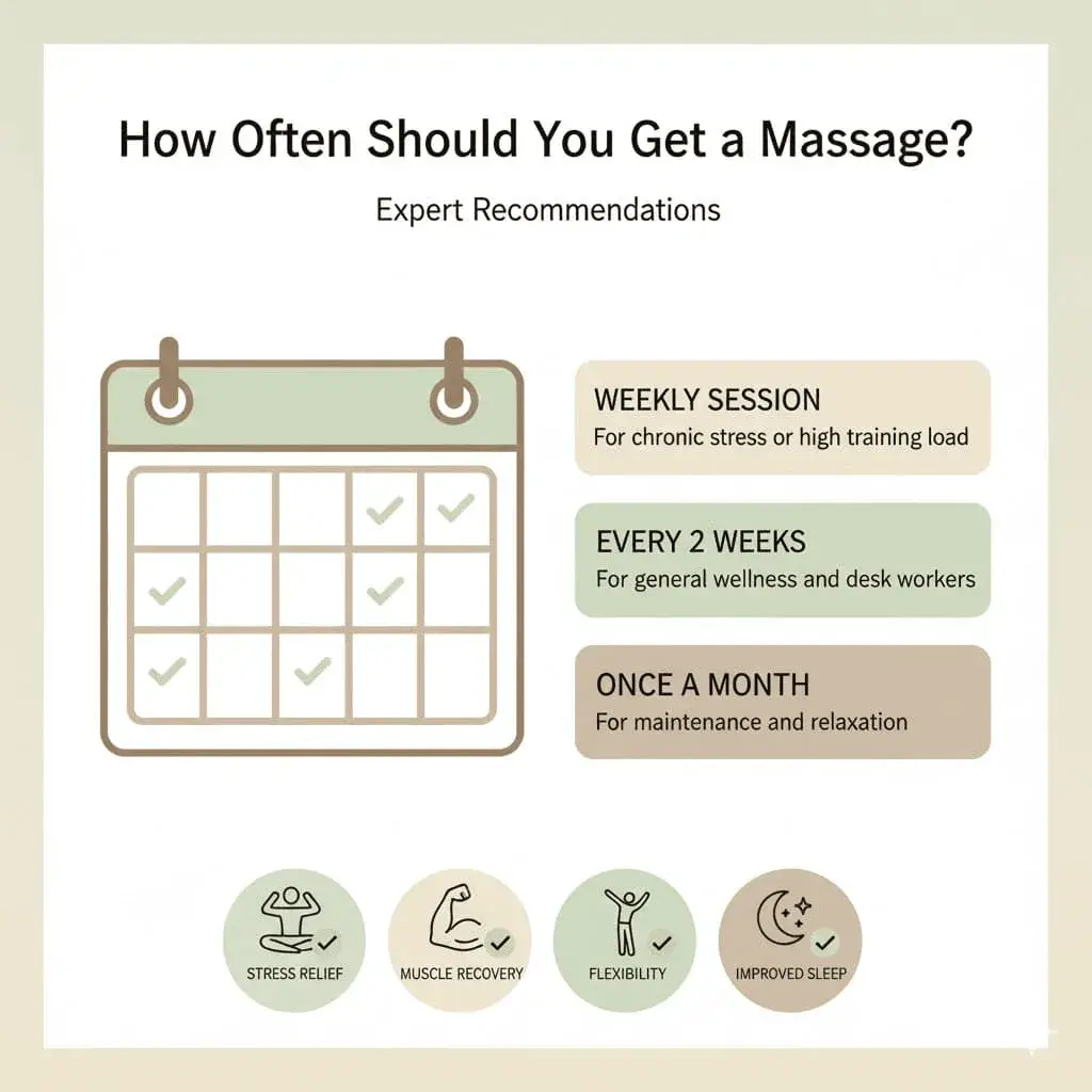 Calendar with massage appointments marked showing regular wellness routine
