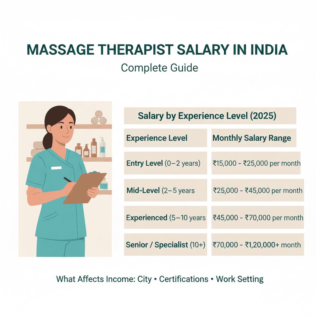Professional massage therapist in wellness setting representing career opportunities