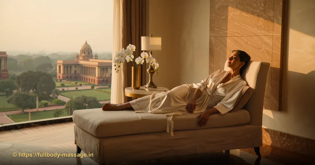 Professional home massage service in Delhi - therapist providing relaxation massage