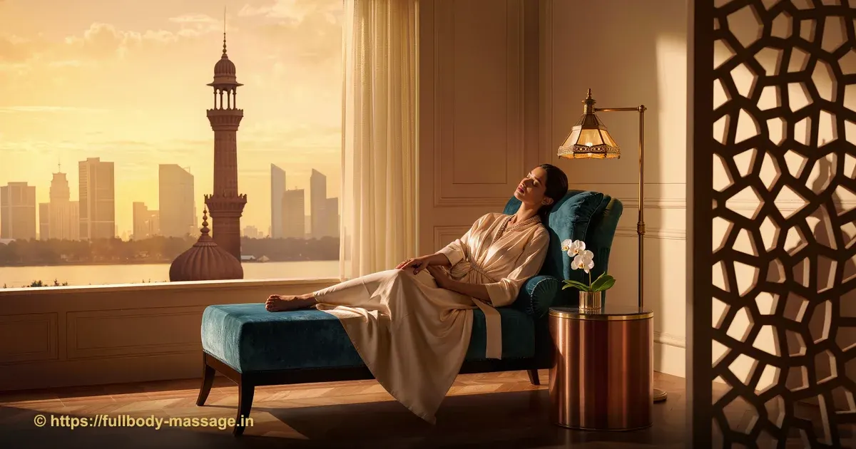 Professional home massage service in Hyderabad - therapist providing relaxation massage