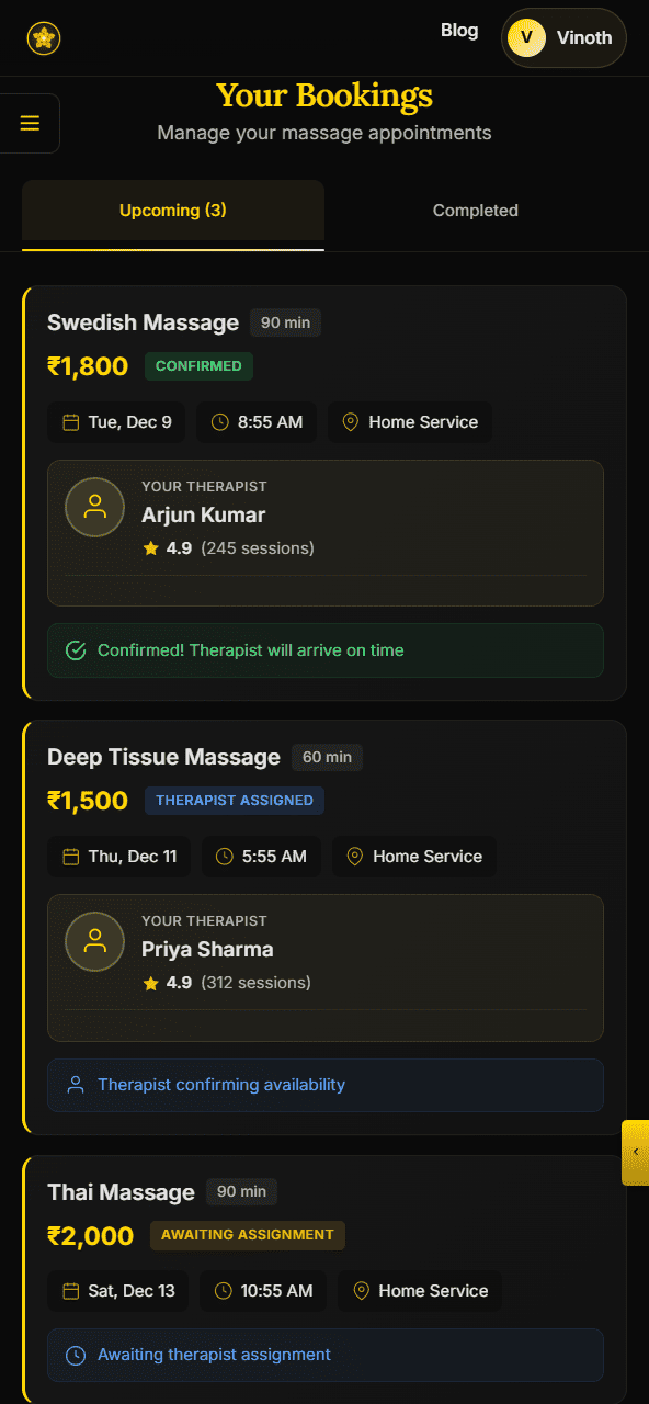 Bookings देखें