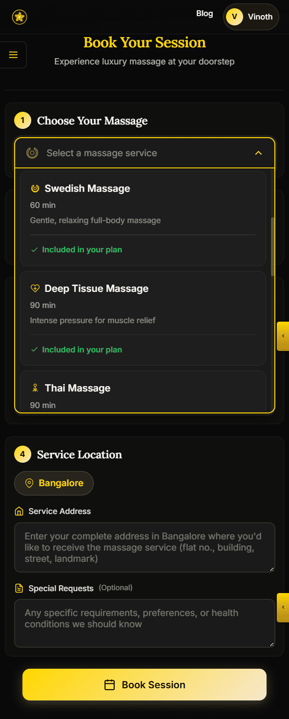 Service चुनें