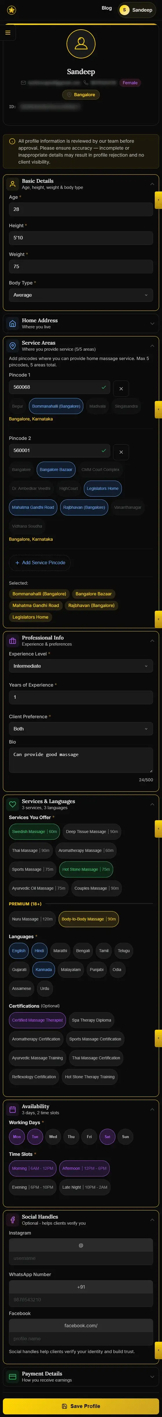 Pro Profile